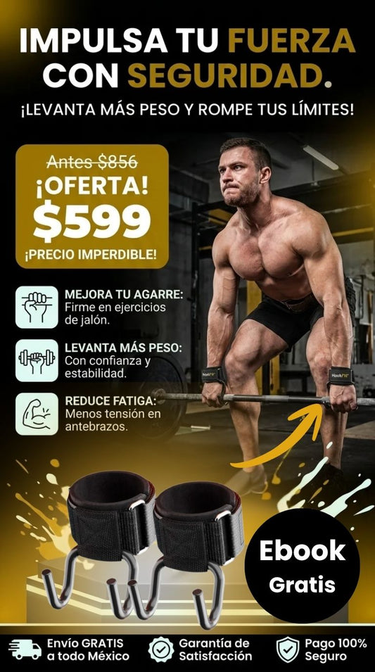 Kit 2 pcs Correas Gancho Ejercicio Gym