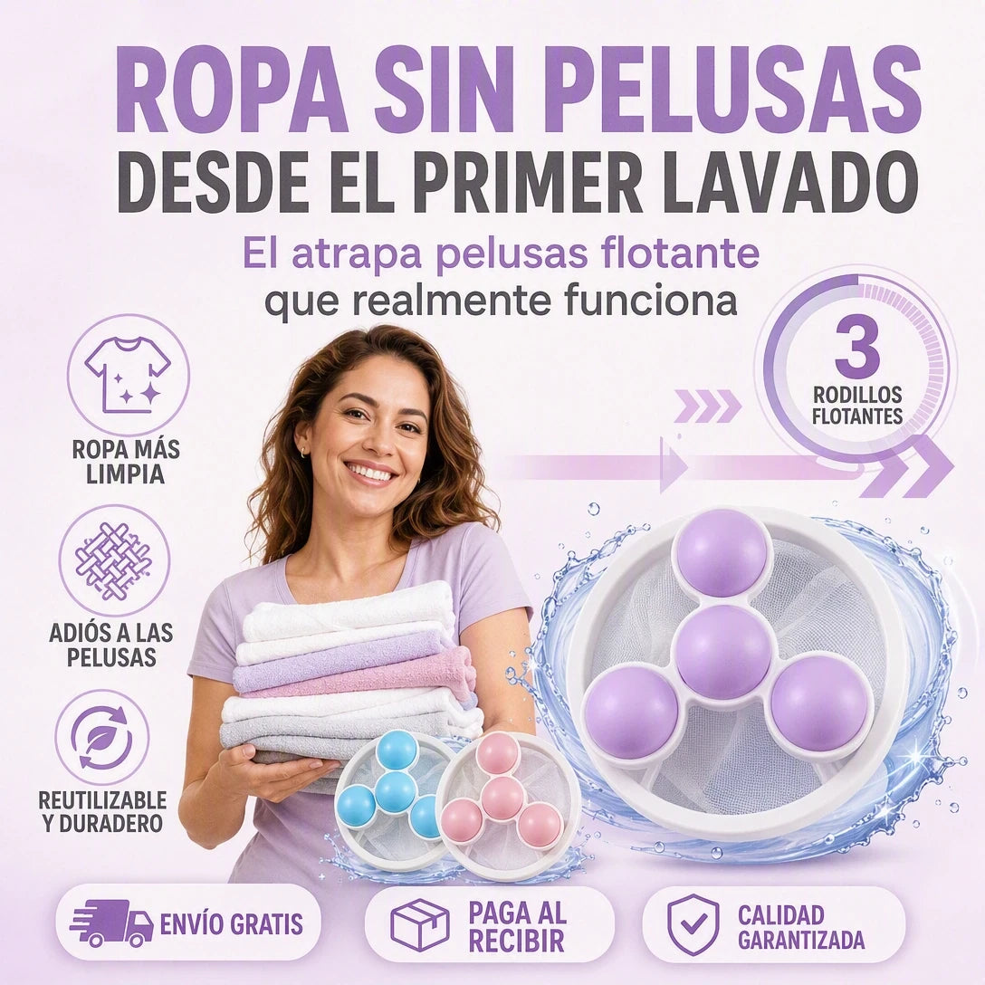 CleanBall™ | Atrapa pelos y pelusas al lavar
