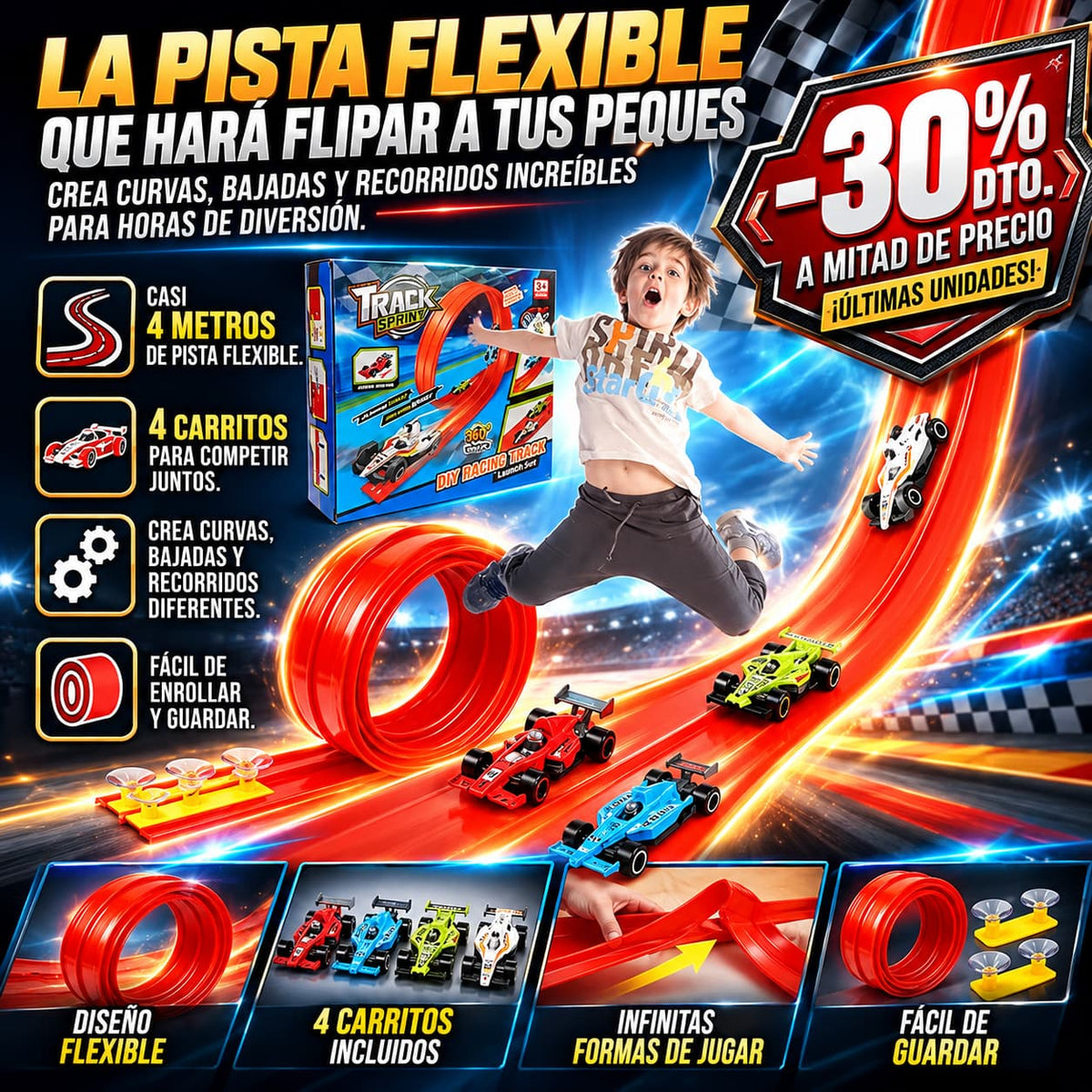 FlexRace™ | Conjunto de Pista de Carreras