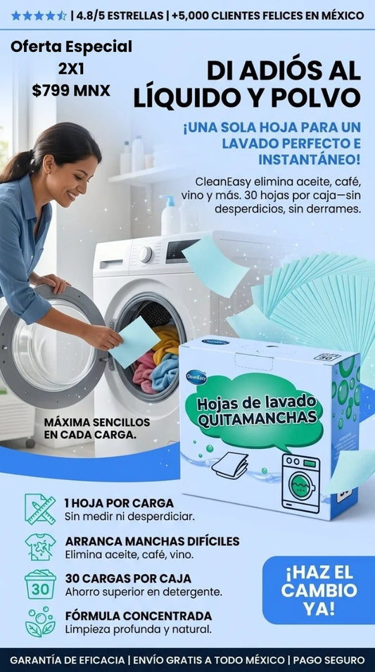 Pack de 30 Laminas Mágicas Quita manchas Ecológicas
