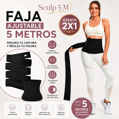 2x1 Faja Sculpt 5M | Moldea y define tu cintura
