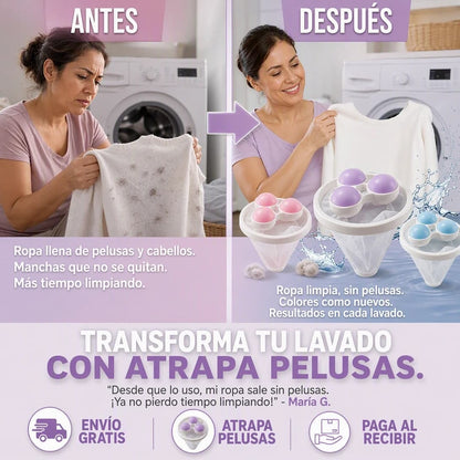 CleanBall™ | Atrapa pelos y pelusas al lavar