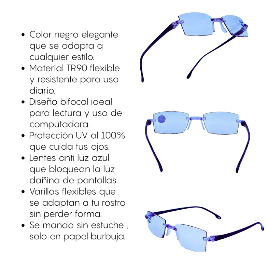2x1 Lentes TR90 Bifocal Auto Graduables