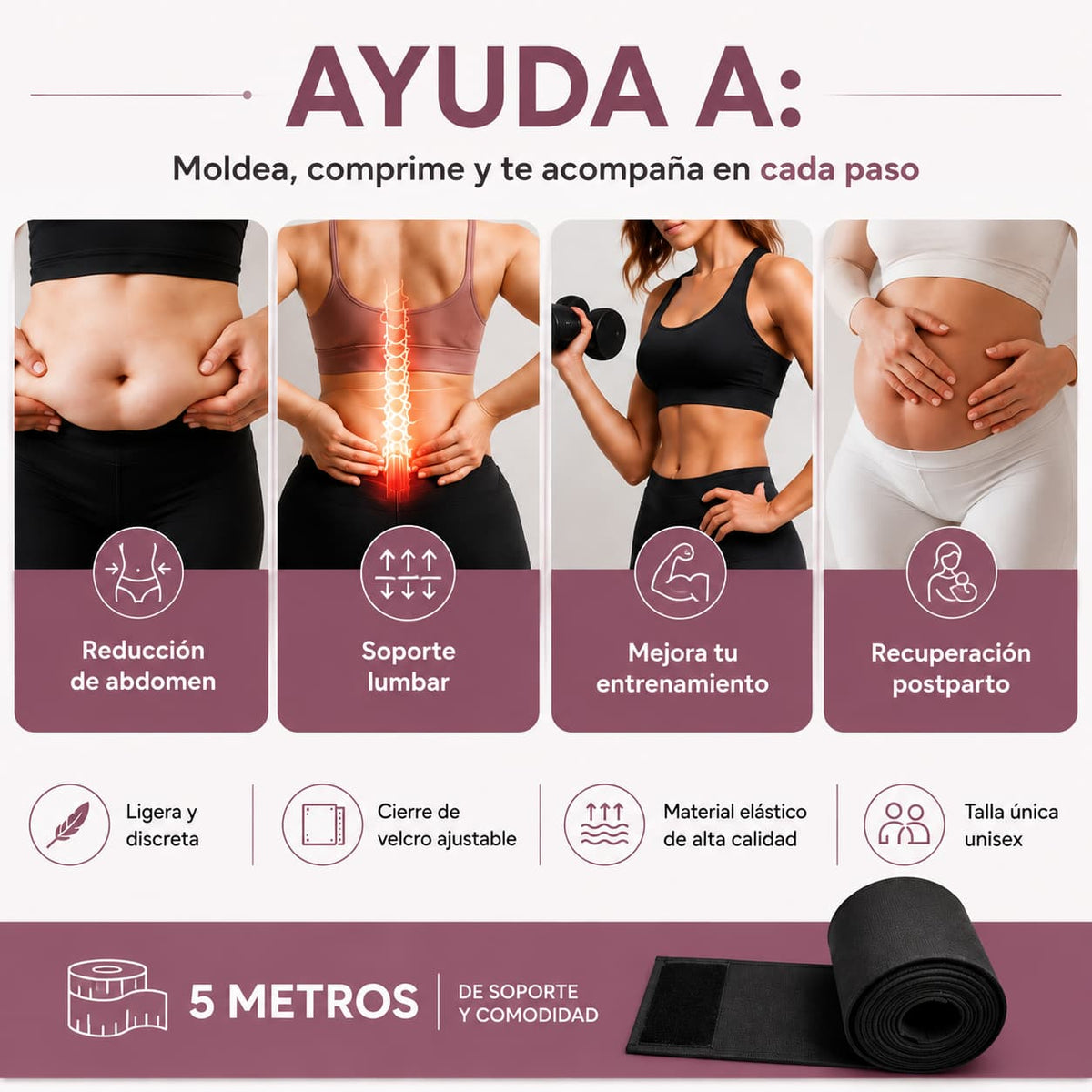 2x1 Faja Sculpt 5M | Moldea y define tu cintura