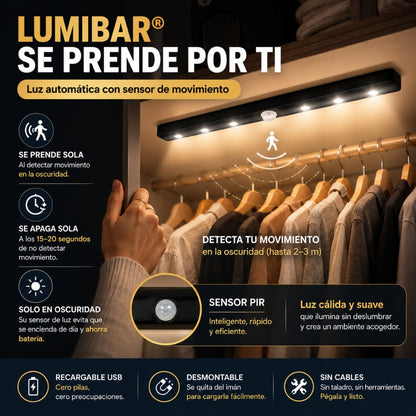 Kit 2 Lámparas Led con sensor de movimiento