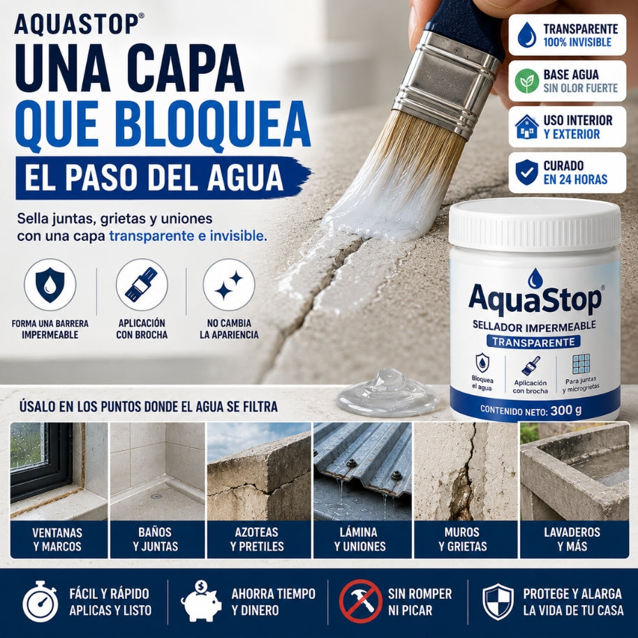 AquaStop | Sellador Liquido Impermable 300 ml