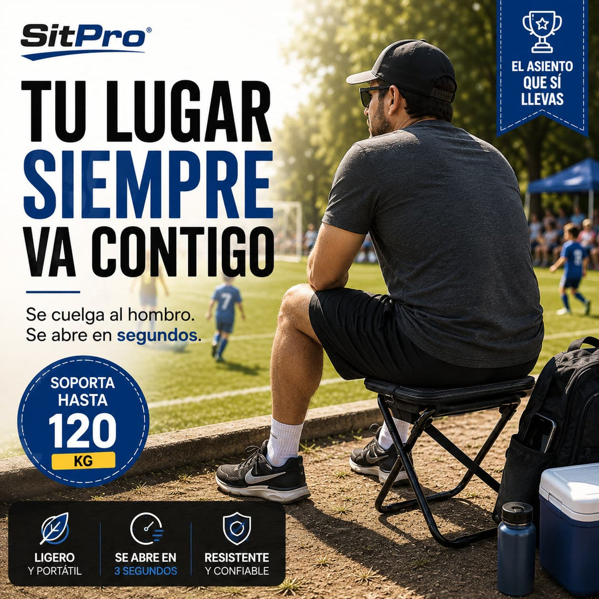 SitPro®Banquito de Bolsillo Plegable y Portátil