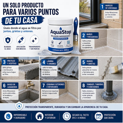 AquaStop | Sellador Liquido Impermable 300 ml