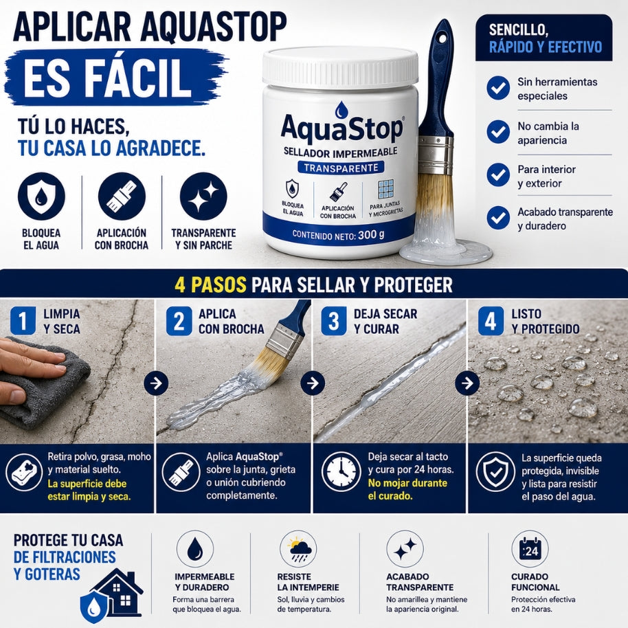 AquaStop | Sellador Liquido Impermable 300 ml