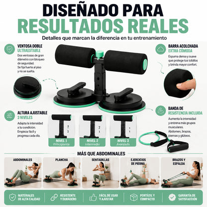 AbCore Pro® 💪 — Ejercitador Abdominal con Ventosa | Entrena en Casa | Sin Gym