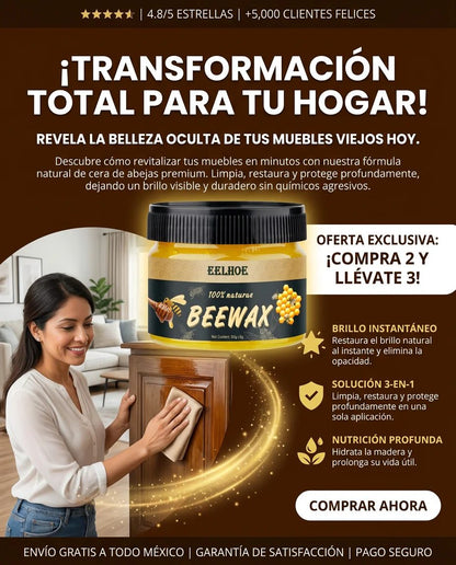 BEEWAX | Restaura y da brillo natural a tu madera