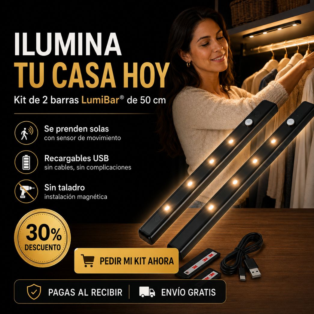 Kit 2 Lámparas Led con sensor de movimiento