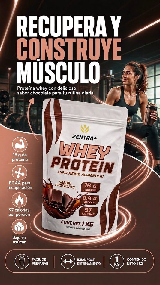 Zentra | Proteína Whey Chocolate 1 Kg