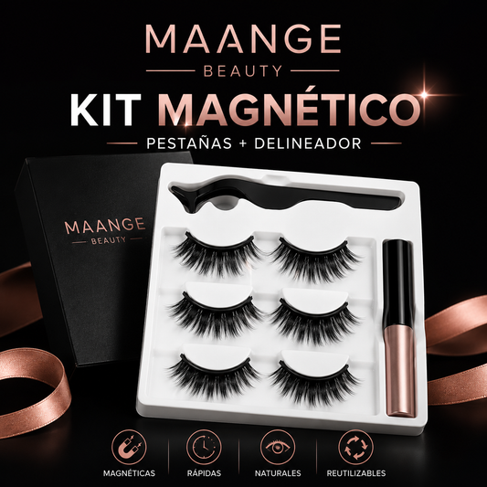 Maange®|Kit 3 Pares Pestañas Postizas Magneticas